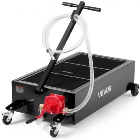   VEVOR alacsony profilú olajleeresztő teknő, 94,6 literes űrtartalom, guruló olajleeresztő teknő kézi pumpával, 2,2 m-es tömlővel és T-alakú összecsukható fogantyúval, szivárgásmentes és korrózióálló, személygépkocsikhoz, terepjáró