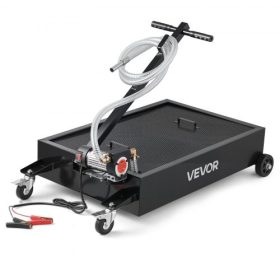   VEVOR alacsony profilú olajleeresztő teknő, 56,8 literes űrtartalom, guruló olajleeresztő teknő elektromos pumpával és 2,2 m-es tömlővel, szivárgásmentes és korrózióálló, alkalmas személygépkocsikhoz, terepjárókhoz, teherautókhoz,