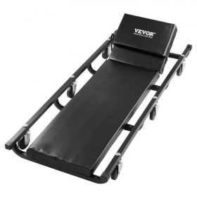   VEVOR garázskúszókocsi szerelőnek, 1016 mm, 136,1 kg teherbírású, gurulós, 6 görgővel, állítható párnázott fejtámlával, strapabíró acélvázzal, alacsony profilú garázsokhoz, szervizekhez és barkácsoláshoz