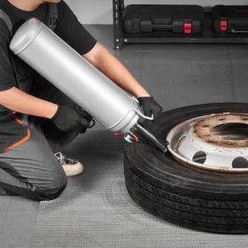   VEVOR hordozható gumiabroncs-peremfújó, 3,2 gallon / 12 literes légperemfúvó, kézi gumiabroncs-fújó eszköz, 87-116 PSI üzemi nyomás, ravaszos ülésfújó autókhoz, kompakt SUV-okhoz, könnyű teherautókhoz, elektromos kerékpárokhoz, la