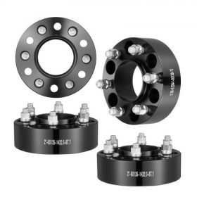   VEVOR keréktávtartók, 2" 6"x5.3" kerékadapterek, 6 bütykös kovácsolt távtartó, 87.1 mm furat, centrikus M14 x2 csapos távtartók, Ford Expedition, F150, Lincoln Navigator modellekhez, 4 darab fekete