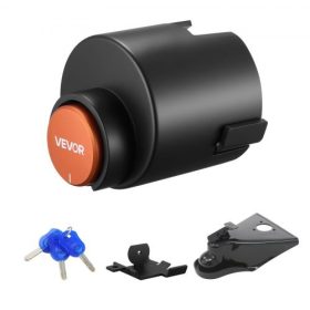   VEVOR utánfutózár, 58,6 mm-es légáramlásos csatlakozókhoz, nagy teherbírású vonóhorogzár 3 kulccsal, biztonsági láncok rögzítéséhez, rozsdaálló, lopásgátló utánfutónyelv-zárak lakókocsihoz, utánfutóhoz és hajóhoz