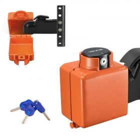   VEVOR nyakörves csatlakozózár, 50,6 és 58,6 mm-es Demco öntött fejű csatlakozókhoz, utánfutó vonóhorog zár 3 kulccsal, biztonsági láncok rögzítésére, rozsdaálló, lopásgátló lakókocsi utánfutó zárak lakókocsihoz, utánfutóhoz, hajóh