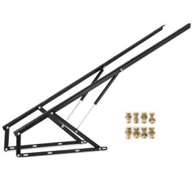   VEVOR 152 cm-es pneumatikus kanapéágy, emelőszerkezet, ágy alatti tároláshoz, fekete