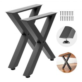   VEVOR asztallábak, 750 x 760 mm (MxSz) acél bútorlábak, moduláris kialakítás, könnyű összeszerelés, 1000 kg maximális teherbírás, nagy teherbírás, otthoni irodai íróasztalokhoz, kávézó-vacsoraasztalokhoz, munkapadhoz, 2 db, X-kere
