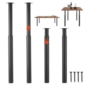   VEVOR állítható asztallábak, 710-1100 mm acél bútorlábak, 544 kg maximális teherbírás, nagy teherbírás, gyors telepítés, ideális otthoni irodai asztalokhoz, barkácsoláshoz, kávézó-, vacsoraasztalokhoz, munkapadokhoz, 4 darabos kés