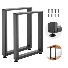   VEVOR asztallábak, 750 x 600 mm (Ma x Szé) Négyzet alakú acél bútorlábak, Moduláris kialakítás, Könnyen összeszerelhető, Max. 1000 kg teherbírás, Nagy teherbírás, Otthoni irodai asztalokhoz, Munkapadokhoz, Vacsoraasztalokhoz, 2 db