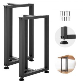  VEVOR asztallábak, 740 x 450 mm (Ma x Szé) Négyzetes T alakú acél bútorlábak, Moduláris kialakítás, Könnyen összeszerelhető, Max. 1000 kg teherbírás, Nagy teherbírás, Otthoni irodai íróasztalhoz, étkezőasztalhoz, munkapadhoz, 2 da
