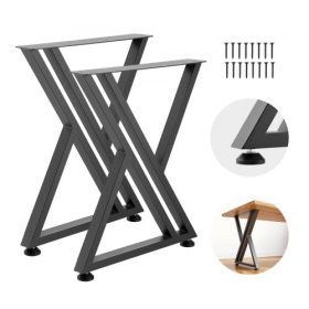   VEVOR asztallábak, 740 x 610 mm (Ma x Szé) acél bútorlábak, 1000 kg maximális teherbírás, nagy teherbírás, egyszerű telepítés, stabil otthoni irodai asztalokhoz, barkácsoláshoz, kávézó-, vacsoraasztalokhoz, munkapadokhoz, 2 darabo