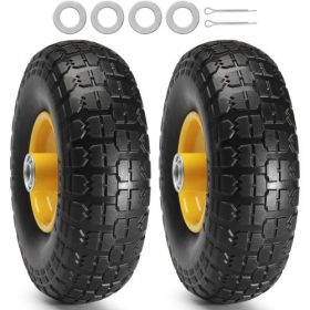   VEVOR szilárd PU Run-Flat gumiabroncs, lapos, tömlő nélküli gumiabroncs, 10" 2-csomag 400 font