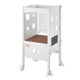   VEVOR összecsukható toronylépcsős zsámoly kisgyermekek számára, 3 szintes magasság 125 LBS, fehér