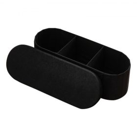   VEVOR ovális tárolóoszmán pad, összecsukható teddy polár ágyvégi pad, összecsukható kárpitozott ágyoszmán láda nagy tárolóhellyel, 660 font súlyú, nappaliba, hálószobába, előszobába, fekete