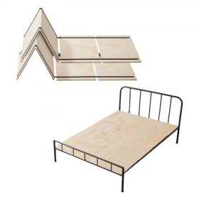   VEVOR teljes méretű ágyrács, 10 mm-es összecsukható ágyrács lécekkel, csatlakozóval, fa matractámasz teljes méretű ágyhoz, matractámasz alá, használatra kész, 8 darabos, Burlywood