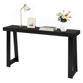   VEVOR 140 cm-es konzolasztal, modern íróasztal a kanapé mögött, fa téglalap alakú bejárati íróasztal, keskeny, hosszú kanapéasztal kiegészítő állvánnyal, ideális folyosóra, hálószobába, nappaliba, előszobába, könnyen összeszerelhe