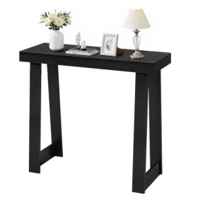   VEVOR 91,5 cm-es konzolasztal, modern íróasztal a kanapé mögött, fa téglalap alakú bejárati íróasztal, keskeny, hosszú kanapéasztal kiegészítő állvánnyal, ideális folyosóra, hálószobába, nappaliba, előszobába, könnyen összeszerelh