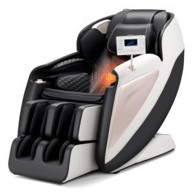   VEVOR teljes testes masszázsfotel, 3D nulla gravitációs dönthető fotel SL sínnel, 18 automatikus üzemmód, fűtés, lábtartó görgők, kartámasz-szabályozás, LCD kijelző, 36 légzsák, behúzható lábtartó