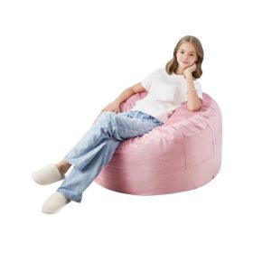   VEVOR babzsákfotel, 90 cm-es kerek babzsákfotel levehető és mosható huzattal, 25D memóriahabbal, puha és sima holland bársonnyal töltve, babzsákfotel hálószobába vagy játszószobába, rózsaszín