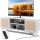 VEVOR Rattan TV állvány 191 cm TV Boho TV szekrény Fehér TV szekrény