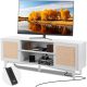 VEVOR Rattan TV állvány 191 cm TV Boho TV szekrény Fehér TV szekrény