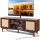 VEVOR Rattan TV állvány 191 cm Boho TV szekrény Dió színű TV szekrény