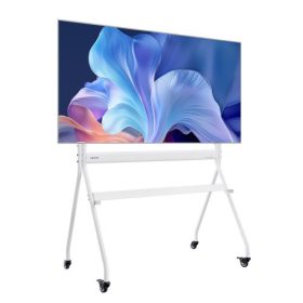   VEVOR guruló TV-állvány, mobil TV-kocsi 35-100 hüvelykes LED/LCD/OLED sík/ívelt tévékhez, hordozható monitorállvány kerekekkel, akár 198 font súlyig nappaliba, hálószobába, irodába, kültéri használatra, Max VESA 800x600mm