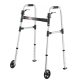 VEVOR összecsukható járókeret, 2 gombos összecsukható járókeret tömör kerekekkel és 8 fokozatban állítható magassággal, 159 kg-os teherbírású könnyű alumínium mobilitási segédeszköz, első kerekű gördülő járókeretek időseknek és fe