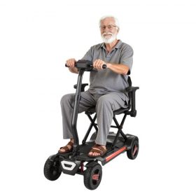   VEVOR 4 kerekű elektromos mobilitási robogó felnőtteknek és időseknek, integrált összecsukható mobilitási robogó 15 km-es hatótávolsággal, terepjáró kerekesszék 9°-os mászókapacitással és 120 kg-os maximális terheléssel