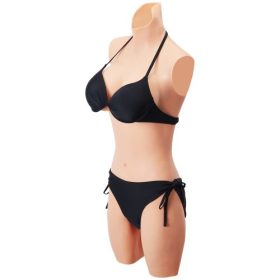   VEVOR szilikon testhezálló öltöny, D-kosárú szilikon mellvért transzvesztitáknak, valósághű selyem pamuttal töltött műmell mellformák transznemű cosplay drag queen-eknek, meztelen