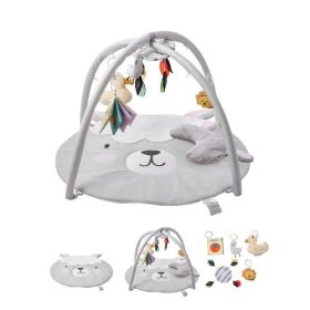   VEVOR babajátékos tornaterem szőnyeg, hasra fekvő szőnyeg 5 érzékszervi játékkal, baba aktivitási szőnyeg világító zenélő kacsa játékkal 0-18 hónapos újszülött csecsemőknek, baba alapvető ajándék érzékszervi és motoros készségek f