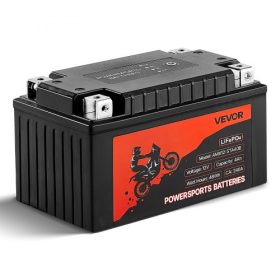   VEVOR motorkerékpár akkumulátor, 12 voltos 4Ah, LiFePO4 lítium előre feltöltött Powersports akkumulátor, karbantartásmentes és nagy teljesítményű, kompatibilis ATV-vel, motorkerékpárral, jetskivel, robogóval, UTV-vel és egyebekkel