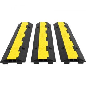   VEVOR kábelvédő 101x24,5x5 cm 3 db-os csomag 2 db 4989,5 kg tengelykapacitás védődrót zsinór rámpa kocsibeálló gumi fekvőrendőrök