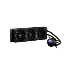   VEVOR CPU folyadékhűtő, AIO CPU vízhűtő - 3 x 120 mm-es PWN ventilátor, pumpa és 2,1"-es LCD kijelző, max. 2200PRM fekete CPU hűtőventilátor, kompatibilis az Intel 115X/1366/2011/1700/1200, AMD AM4/AM5 processzorokkal