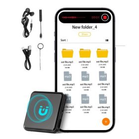   VEVOR mágneses hangaktivált hangrögzítő, 128 GB, digitális hangrögzítő lejátszással, 8730 óra felvételi idő, 100 óra akkumulátor-üzemidő, USB-C hangrögzítő MP3 előadásokhoz, megbeszélésekhez, interjúkhoz