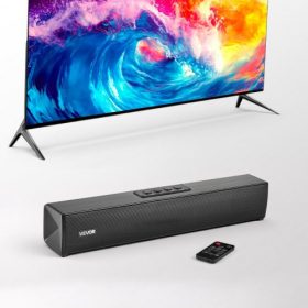   VEVOR Sound Bar Smart TV-hez, 2.0 csatornás, 450 mm-es kompakt Soundbar TV hangszórók projektorhoz, Bluetooth AUX csatlakozás, távirányító, egyszerű beállítás, 80 W-os surround hangrendszer PC házimozi hangrendszerhez