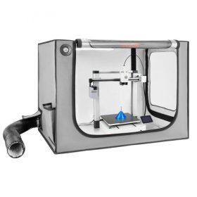   VEVOR 3D nyomtatóház szellőztetéssel, porálló, vízálló, nagyméretű, 600D Oxford szövetből készült 3D nyomtató sátor, állandó hőmérsékletű védőtok LED-del, Bambu Lab A1 Combo-hoz tervezve, szürke