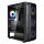 VEVOR PC Gaming ház, Mid-Tower, Számítógépház Nagy Légáramlású Edzett Üveg Panellel, Porszűrővel, 4 x 120 mm-es ARGB Ventilátorral, Könnyű Kábelrendezéssel, Akár 320 mm Hosszú GPU-hoz, ATX / M-ATX / ITX Számítógépházakhoz
