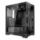 VEVOR PC Gaming ház, Mid-Tower, Számítógépház Nagy Légáramlású Edzett Üveg Panellel, Porszűrővel, 2 x 120 mm-es Ventilátorral, Kábelrendezéssel, Akár 360 mm Hosszú GPU-hoz, ATX/M-ATX/ITX Kompatibilis