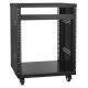 VEVOR 12U AV Rack állvány 226,8 kg kapacitású hálózati sztereó felvevőstúdió állvány 510x460x700mm