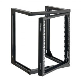   VEVOR 12U fali szerverállvány, 68,04 kg maximális teherbírás, nyitott keretű hálózati rack 180 fokos kapuajtóval, szénacél, ideális IT hálózati berendezésekhez és AV eszközökhöz, számítógép szerver, fekete