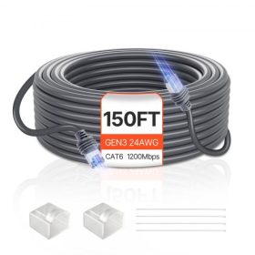   VEVOR Starlink Gen 3 kábel 150 FT / 45,72 m hosszabbítókábel Standard Generation 3 1200 Mps 24 AWG / 0,25 mm²