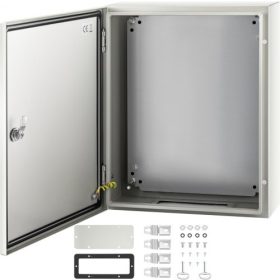   VEVOR NEMA acél burkolat, 50x40x15 cm NEMA 4X acél elektromos doboz, IP66 vízálló és porálló, kültéri/beltéri elektromos csatlakozódoboz, szerelőlappal