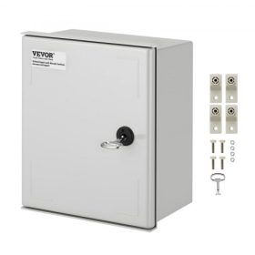   VEVOR NEMA üvegszálas ház, 30x25x14 cm NEMA 4X üvegszálas elektromos doboz, IP66 vízálló és porálló, kültéri/beltéri elektromos csatlakozódoboz, szerelőlappal