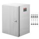 VEVOR acél elektromos doboz, 40,6 x 30,5 x 15,2 cm, 304 rozsdamentes acél elektromos szekrény, falra szerelhető kültéri elektromos és elektronikus berendezésekhez való szekrény szerelőlappal, zsanérokkal és zárral, IP66 vízálló