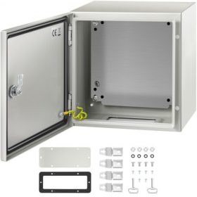   VEVOR NEMA acél burkolat, 30x30x20cm NEMA 4X acél elektromos doboz, IP66 vízálló és porálló, kültéri/beltéri elektromos csatlakozódoboz, szerelőlappal