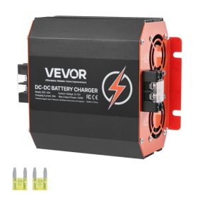   VEVOR 12 V 20 A DC-DC akkumulátortöltő, 250 W, fedélzeti akkumulátortöltő ólom-savas, lítium, AGM, zselés és elárasztott akkumulátorokhoz, intelligens, többlépcsős töltés, lakókocsikhoz, haszongépjárművekhez, hajókhoz, jachtokhoz