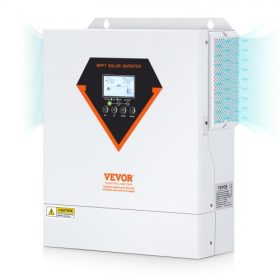   VEVOR hibrid napelemes inverter, 3500 W, tiszta szinuszhullámú, hálózaton kívüli inverter töltő, 230 V AC, többfunkciós inverter beépített 60 A-es MPPT napelemes töltésvezérlővel, napelemes hibrid töltés támogatásával