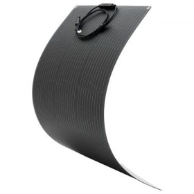   VEVOR Rugalmas Napelem, 100 W-os Félig Rugalmas, Hajlítható Monokristályos Napelem, 23%-os Hatékonyságú Mono Off-Grid Töltő MC4 Kimenettel, IP67 Vízálló Tengeri Lakókocsi Kabin Ívelt Felületekhez