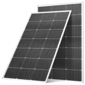   VEVOR 2 db 100 W-os monokristályos napelem, 23%-os hatásfokú mono PV modul stabil MC4 kimenettel és alumínium kerettel, IP65 vízálló napelem autókhoz, hajókhoz, lakókocsikhoz, lapostetős, hálózaton kívüli alkalmazásokhoz