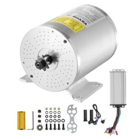   VEVOR 2000W-os elektromos kefe nélküli egyenáramú motorkészlet - 48V 4300rpm motor továbbfejlesztett sebességszabályozóval és gázkarral, gokartokhoz, elektromos kerékpárokhoz, motorkerékpárokhoz, robogókhoz, barkácsoláshoz