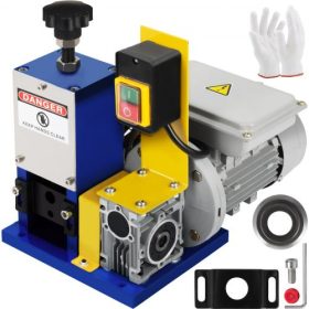   VEVOR elektromos vezetékcsupaszító gép Φ1.5mm~Φ25mm 180W hordozható automata vezetékcsupaszító kábel egyfázisú vezetékcsupaszító gép extra pengével rézhulladék újrahasznosításához
